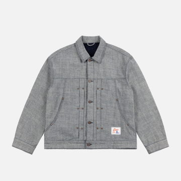 Pleated Denim Jacket