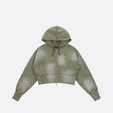Cropped Zip Hoodie