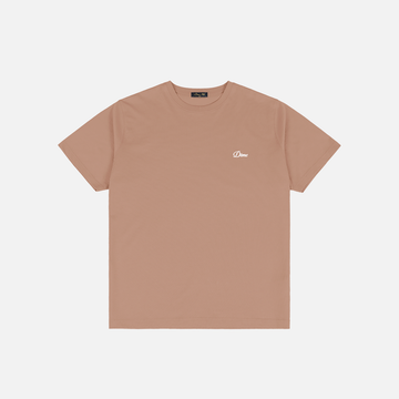 筆記体の小さなロゴTシャツ