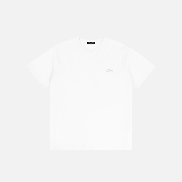 筆記体の小さなロゴTシャツ