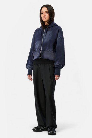 Cropped Zip Hoodie