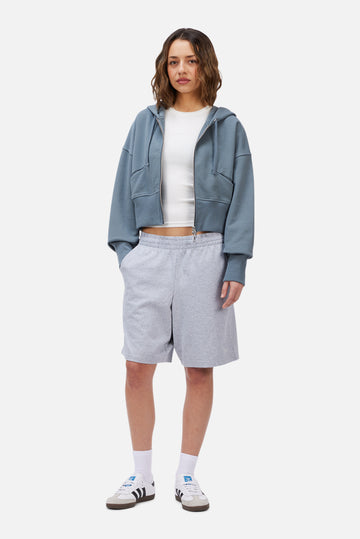 Cropped Zip Hoodie
