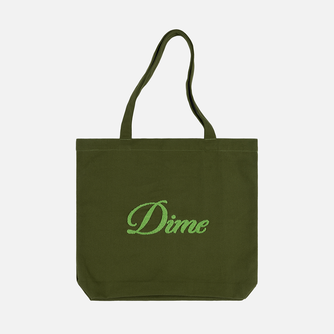 Cursive Chenille Tote Bag