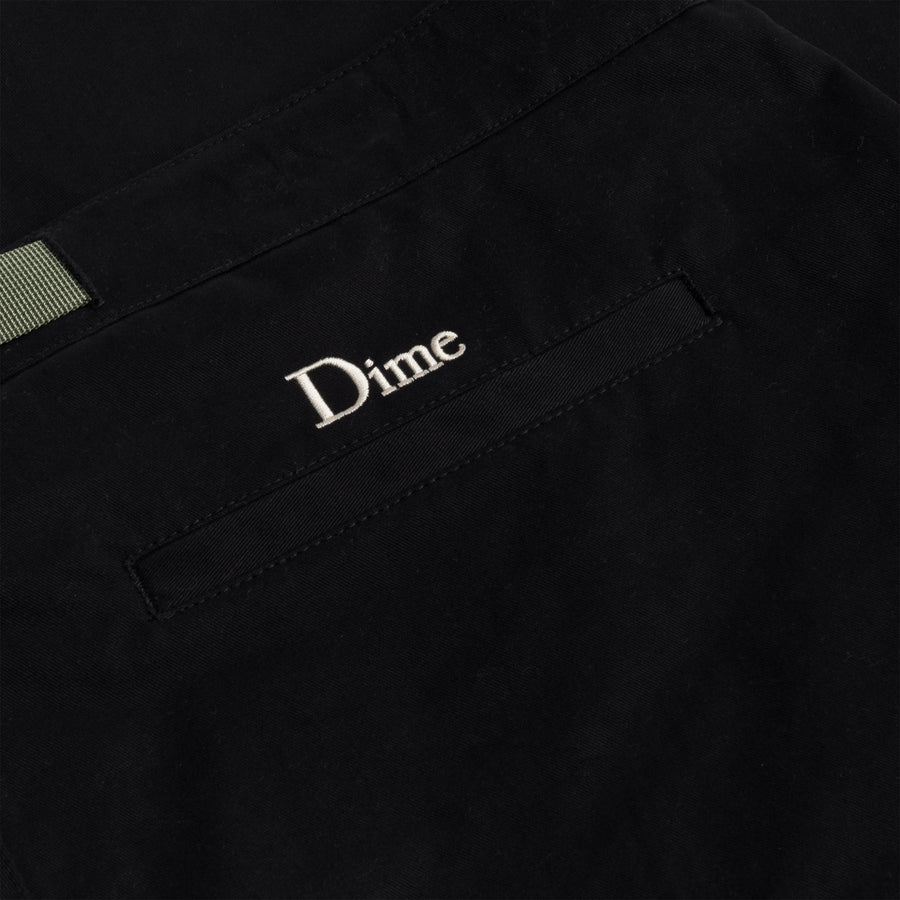 Belted Twill Pants Dark charcoal | Dime