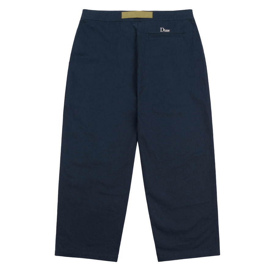 Belted Twill Pants Navy | Dime