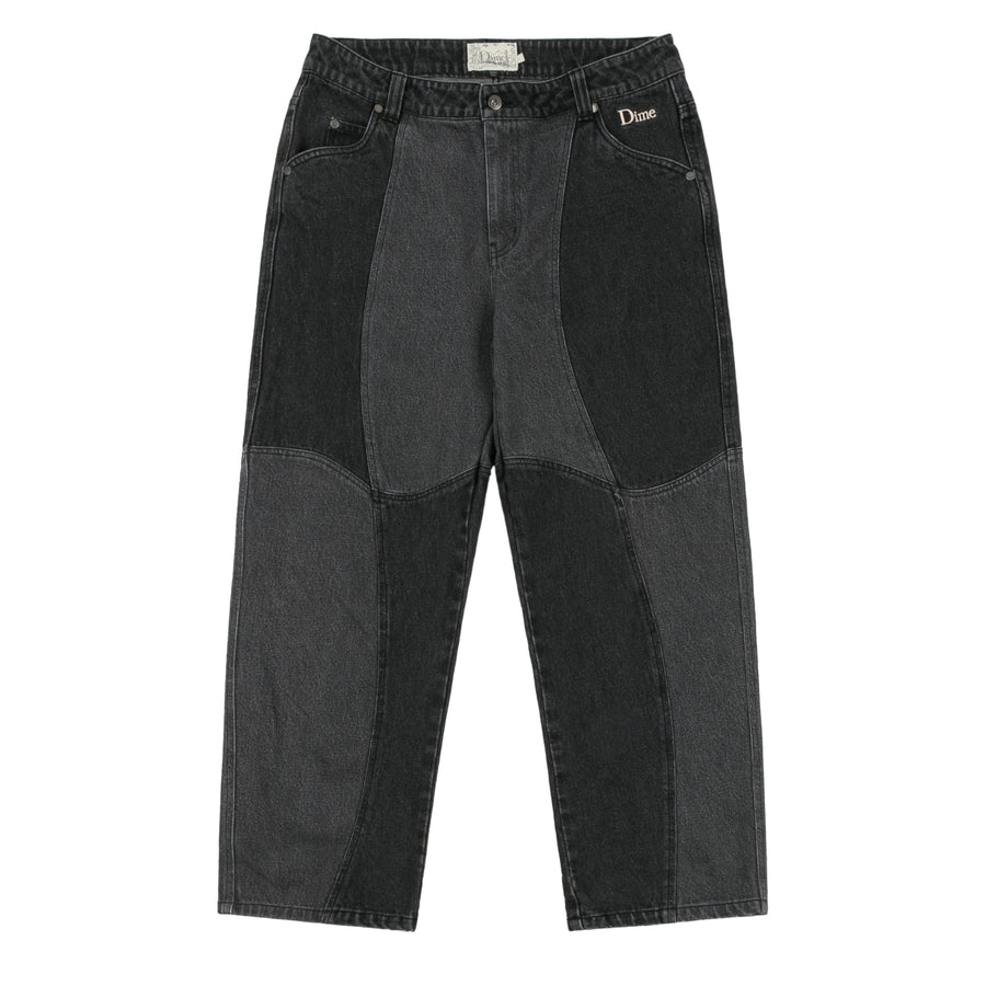 Blocked Relaxed Denim Pants Black washed | Dime