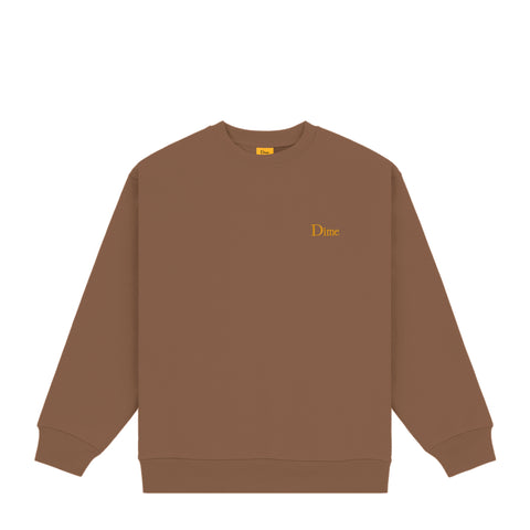 Classic Small Logo Crewneck Brown | Dime