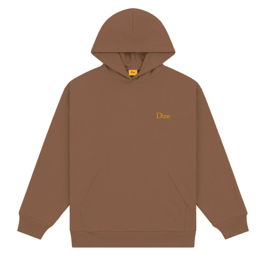 Classic Small Logo Hoodie Brown | Dime