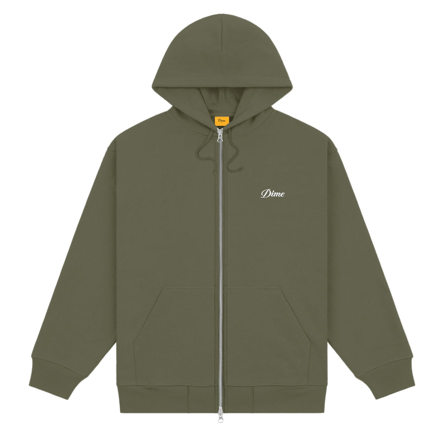 Cursive Zip Hoodie