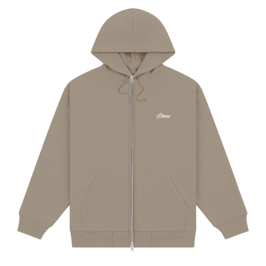 Hoodie Cursive Small Logo Zip