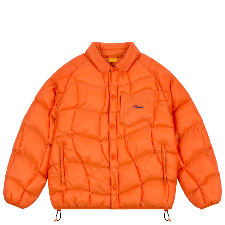 Midweight Wave Puffer Jacket Bright orange | Dime