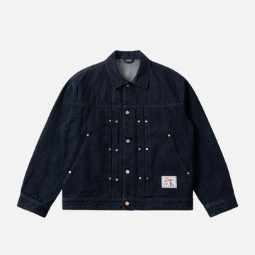 Pleated Denim Jacket