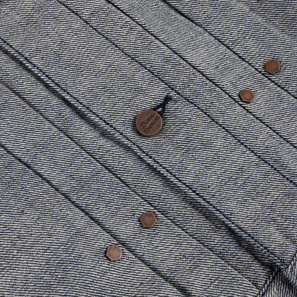 Pleated Denim Jacket