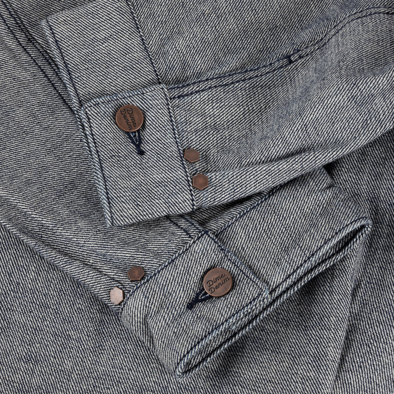 Pleated Denim Jacket