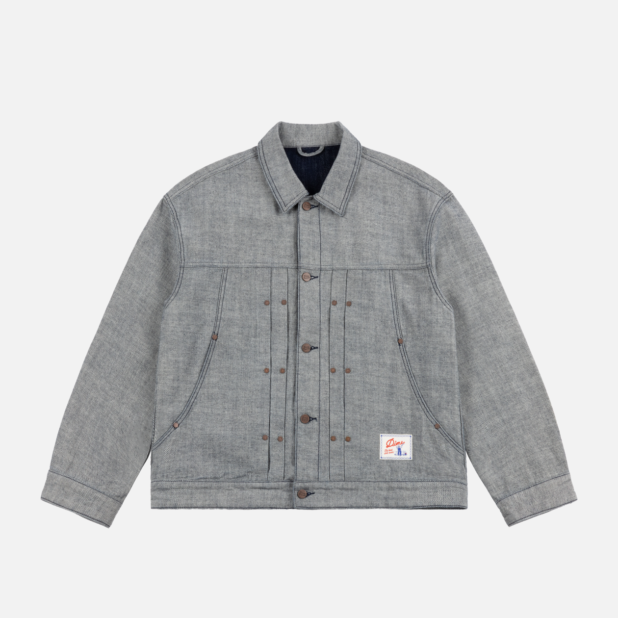 Pleated Denim Jacket