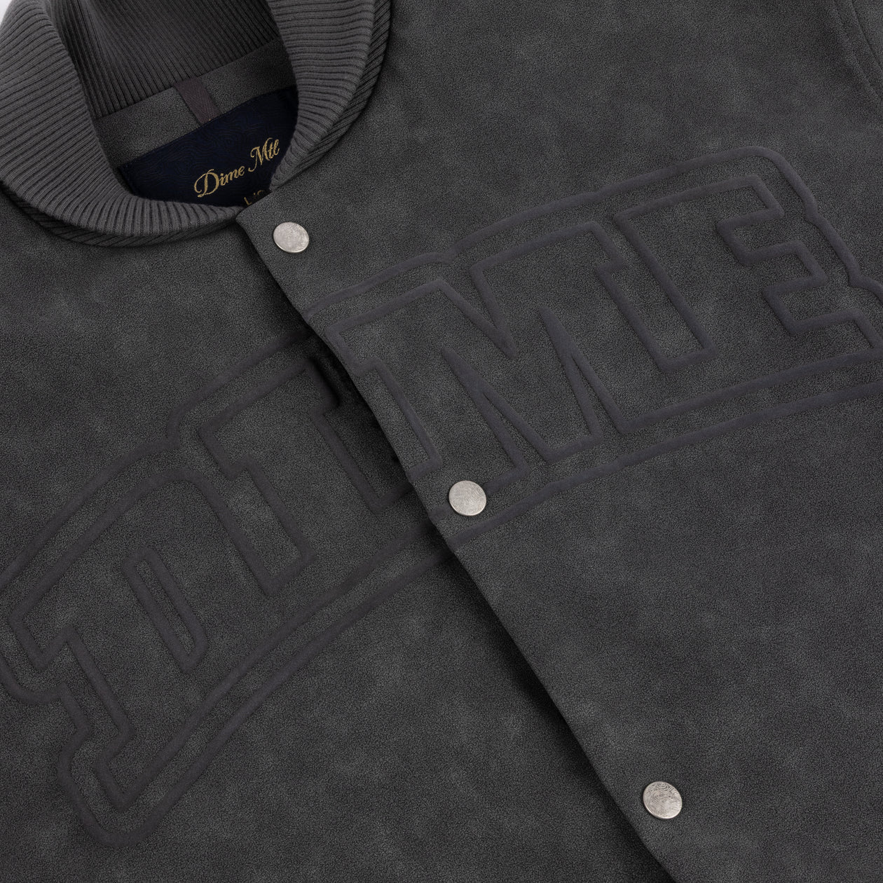 Faux Suede Varsity Jacket