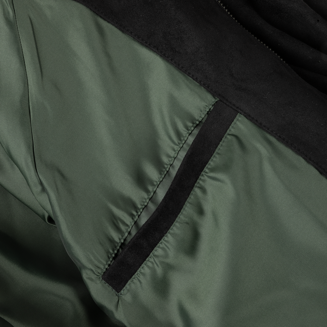 Perforated Faux Suede Jacket