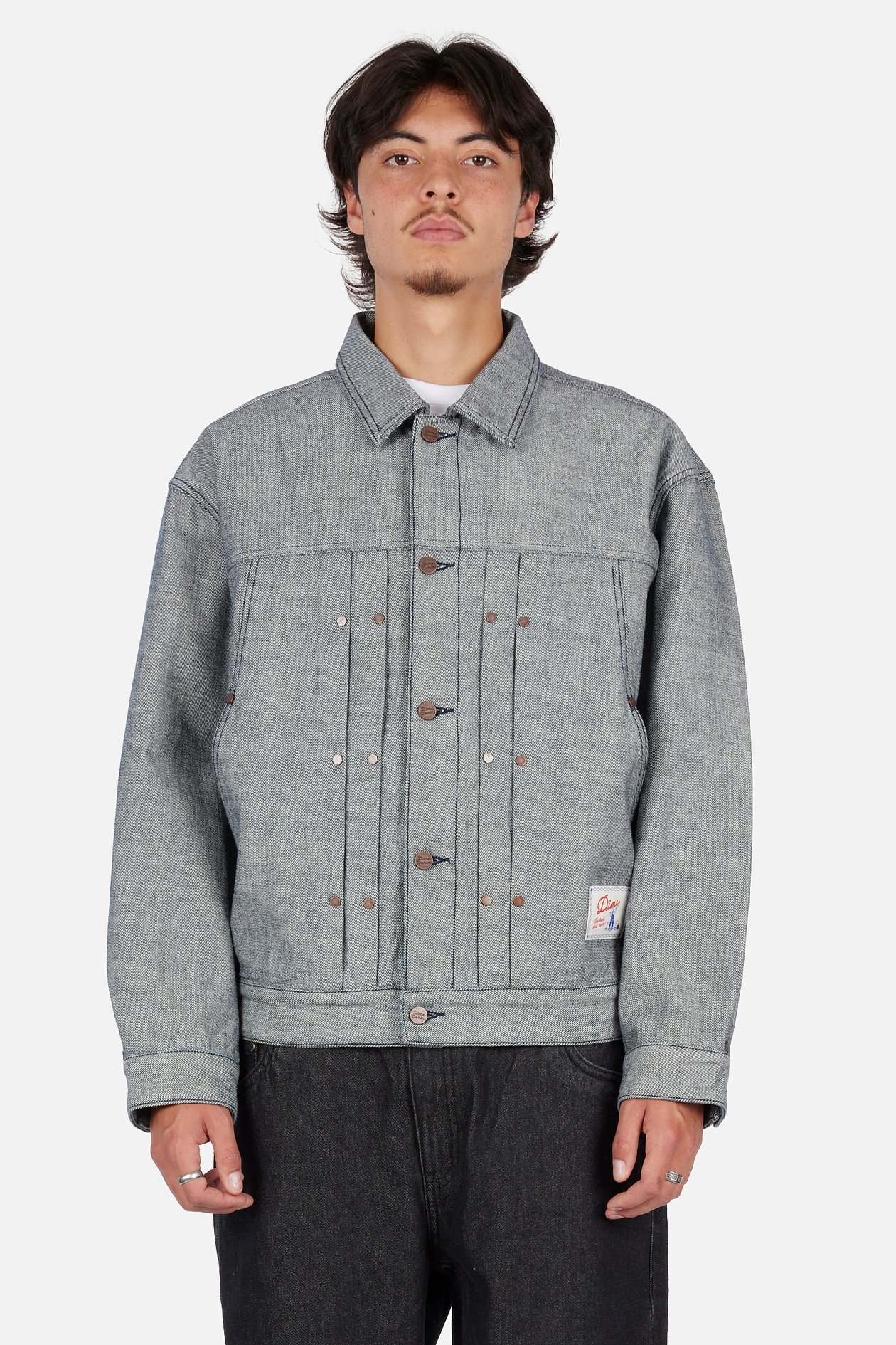 Pleated Denim Jacket