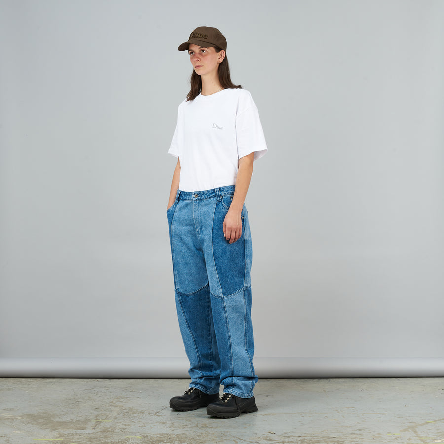 Blocked Relaxed Denim Pants Blue washed | Dime