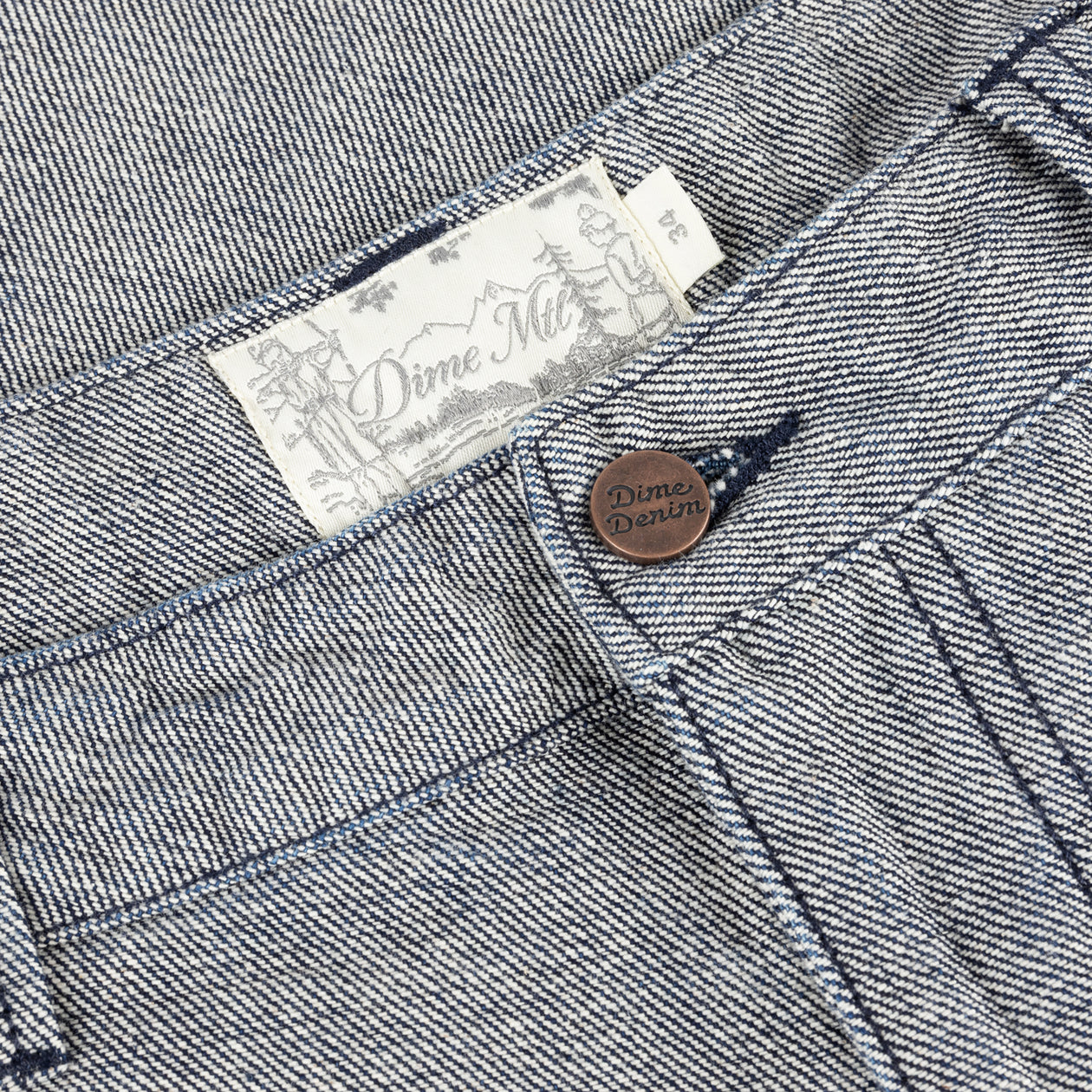 Pleated Baggy Denim Shorts