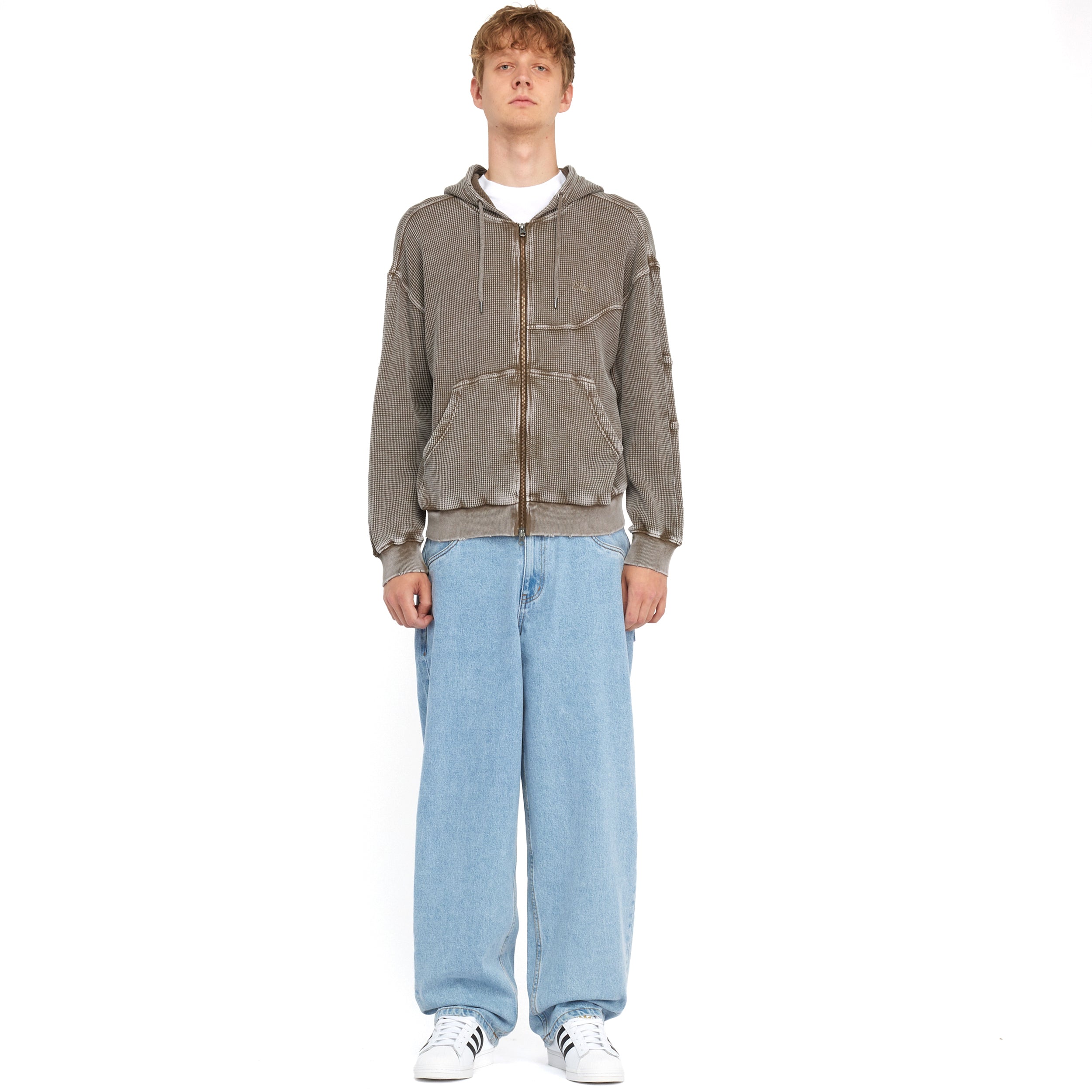 Premium Waffle Zip Hoodie – Dime