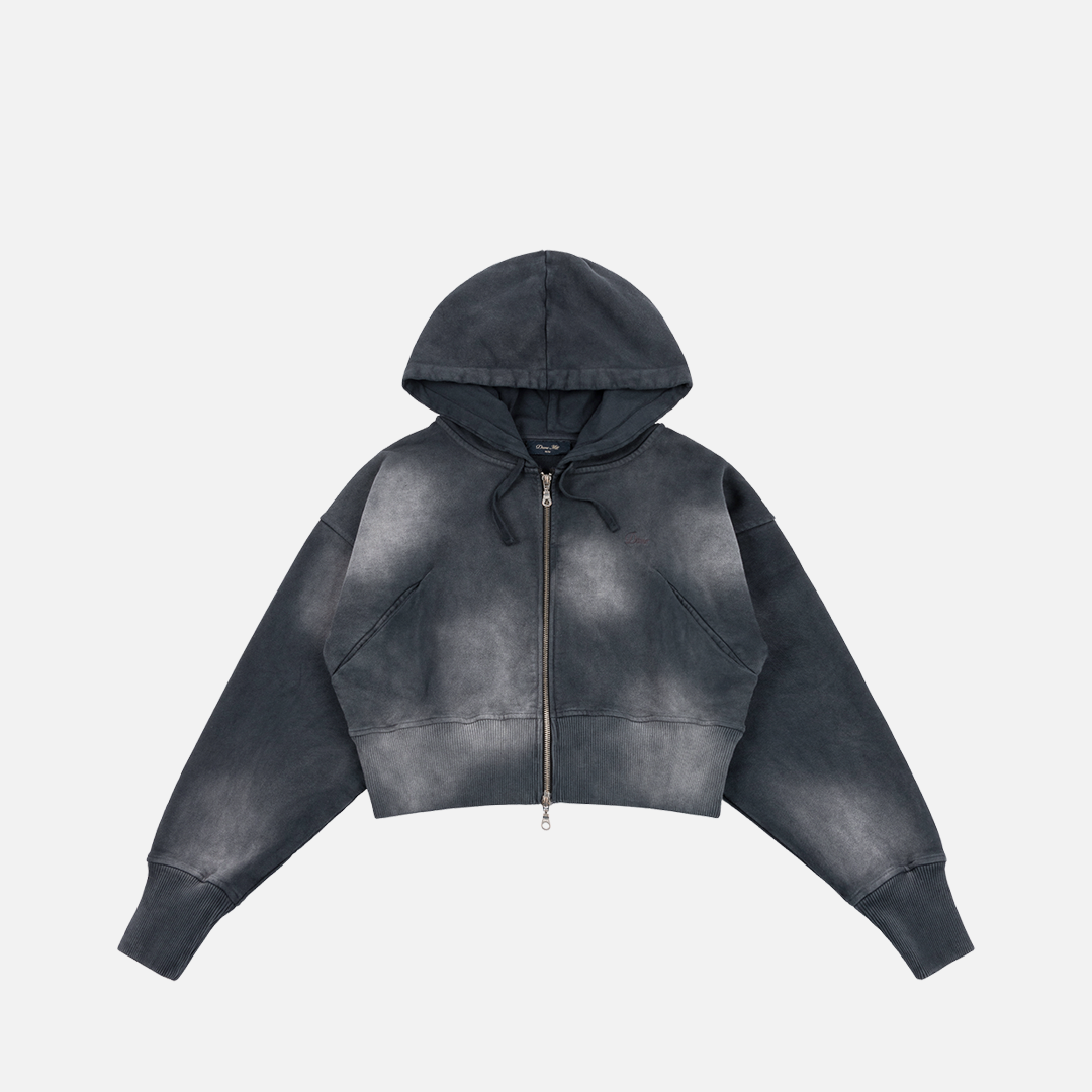 Hoodie Cropped Zip