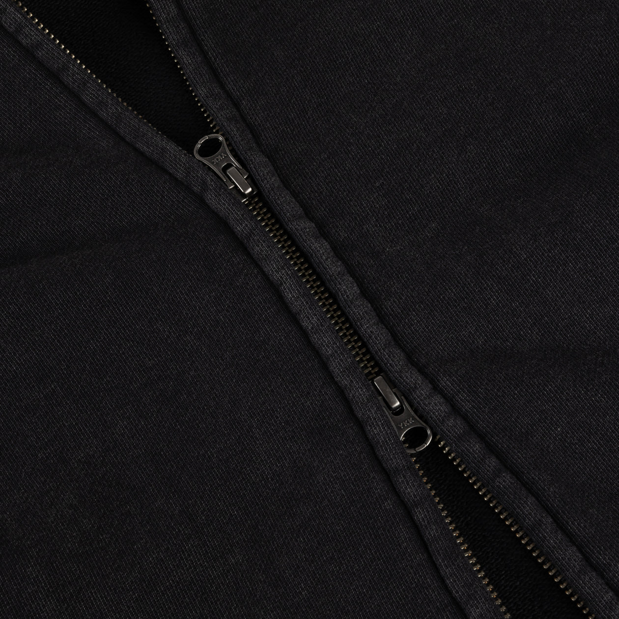 Distressed Terry Zip Hoodie