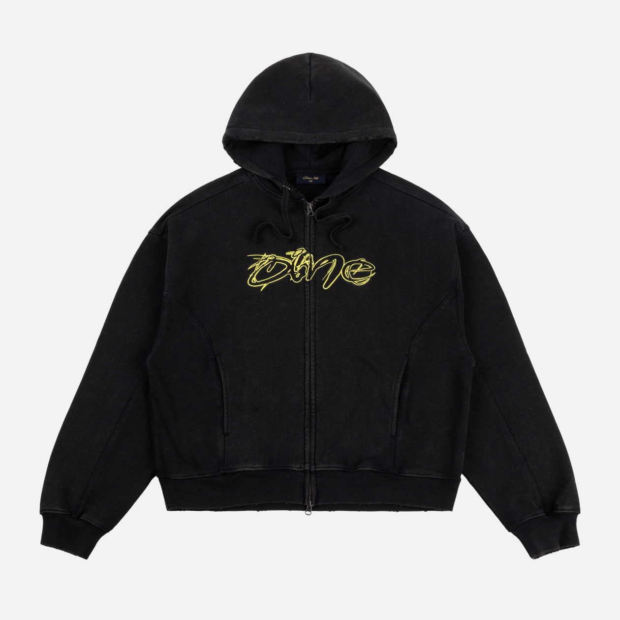 Distressed Terry Zip Hoodie