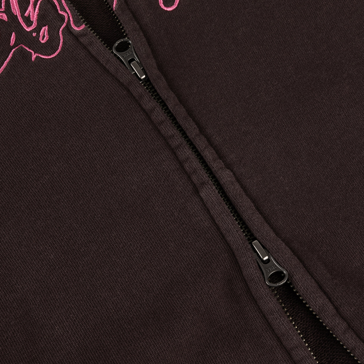 Distressed Terry Zip Hoodie