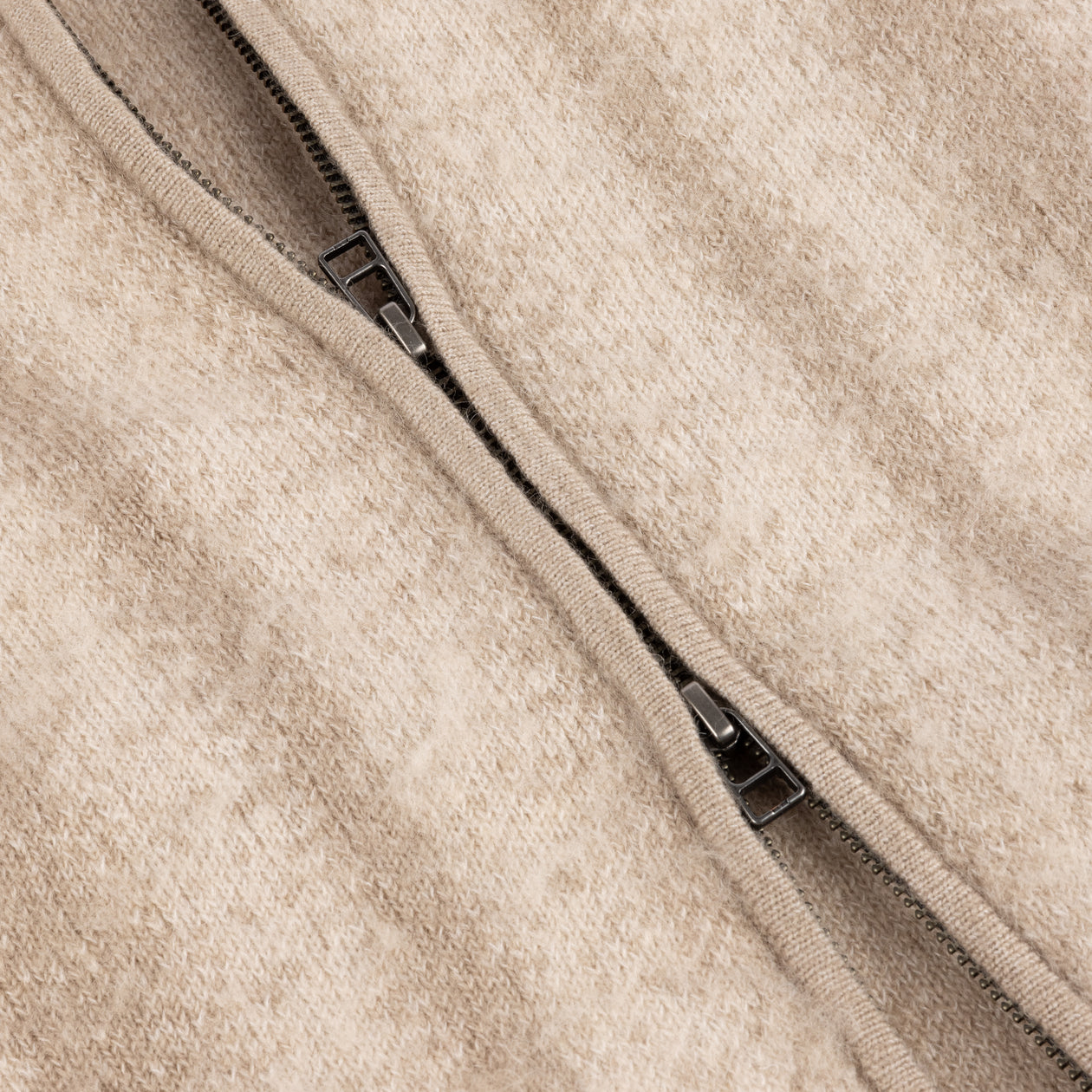 Mohair Striped Zip Hoodie