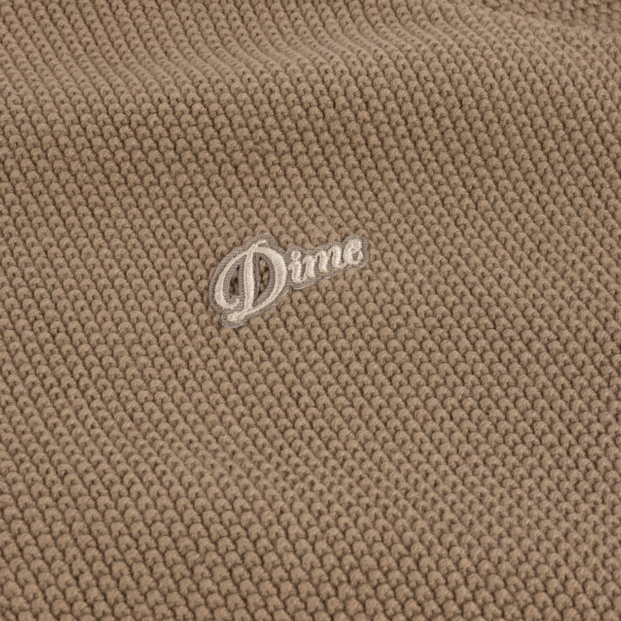 Knitted Pique Zip Sweater