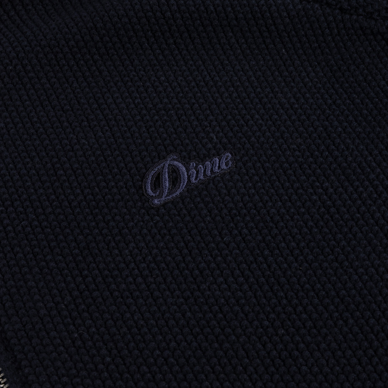 Knitted Pique Zip Sweater