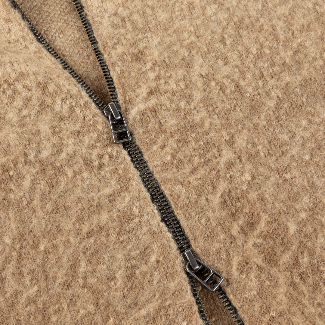 Mohair Double Zip Knit