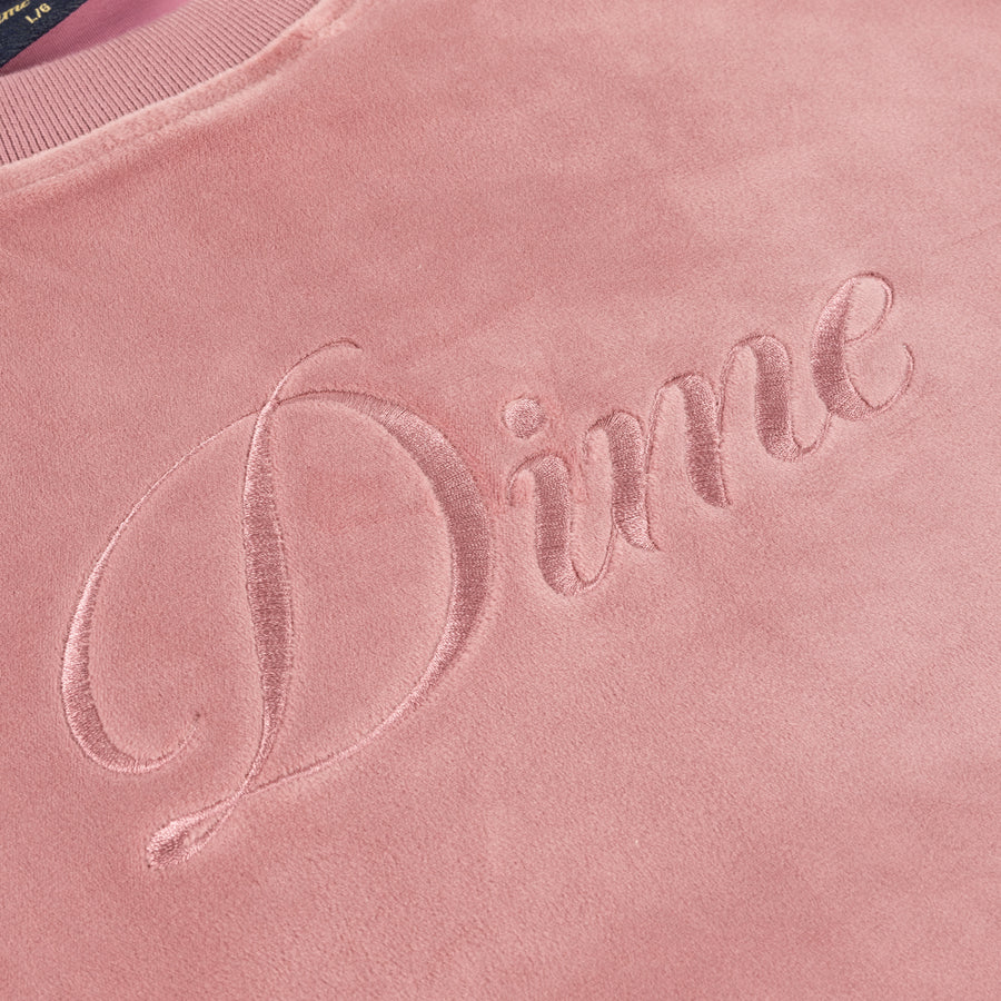 Cursive Velvet Crewneck