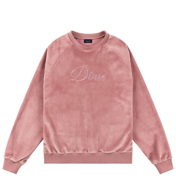 Cursive Velvet Crewneck