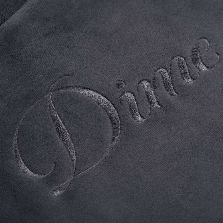 Cursive Velvet Crewneck