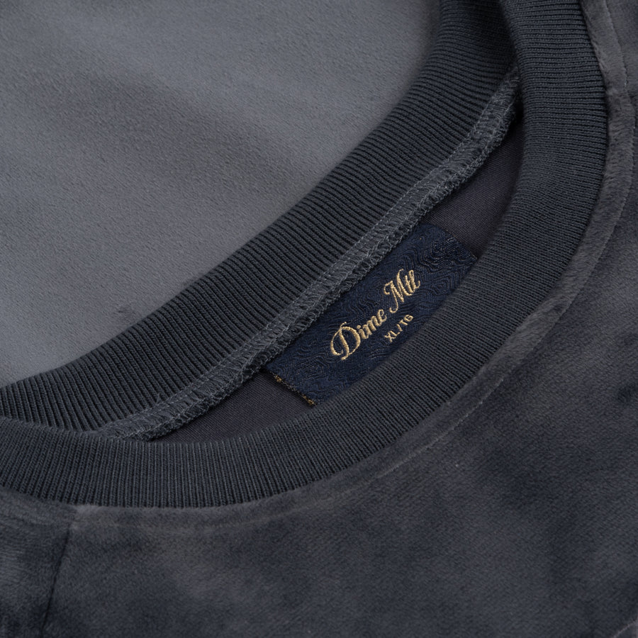 Cursive Velvet Crewneck