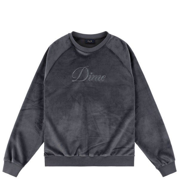 Cursive Velvet Crewneck