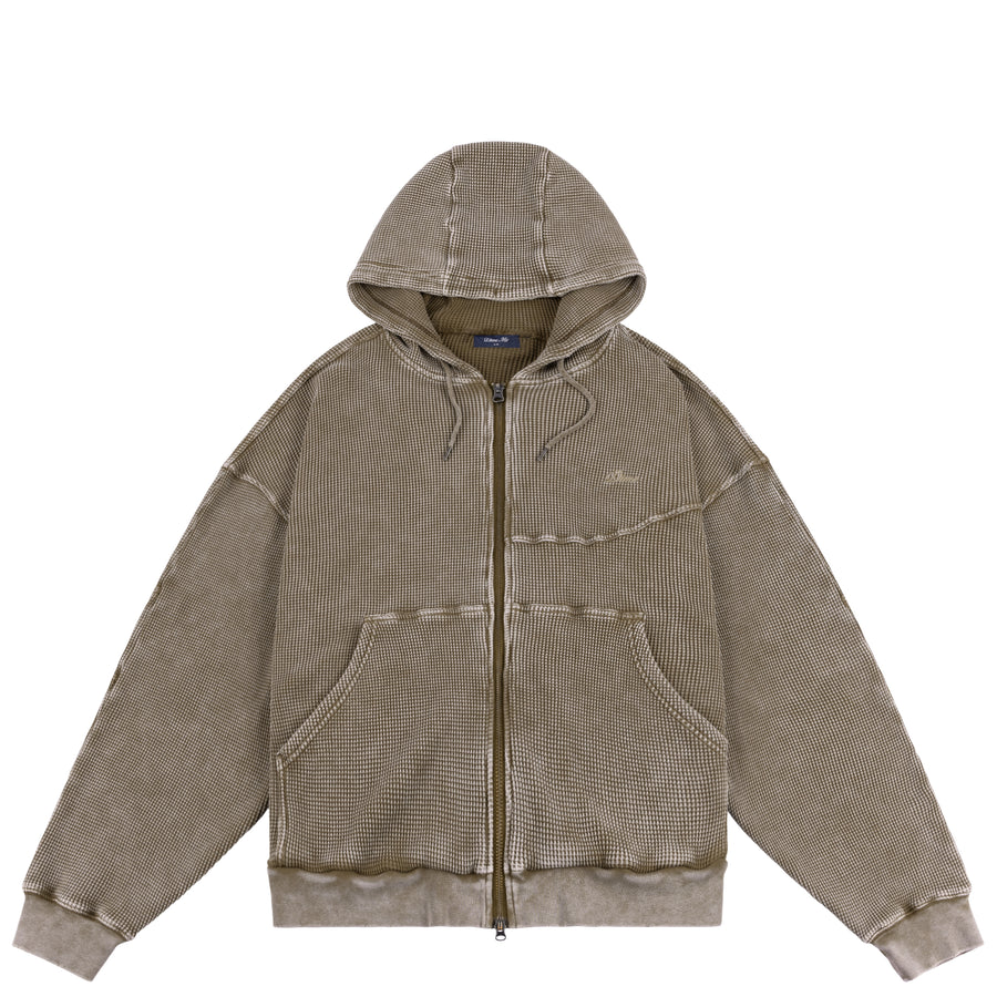 Premium Waffle Zip Hoodie