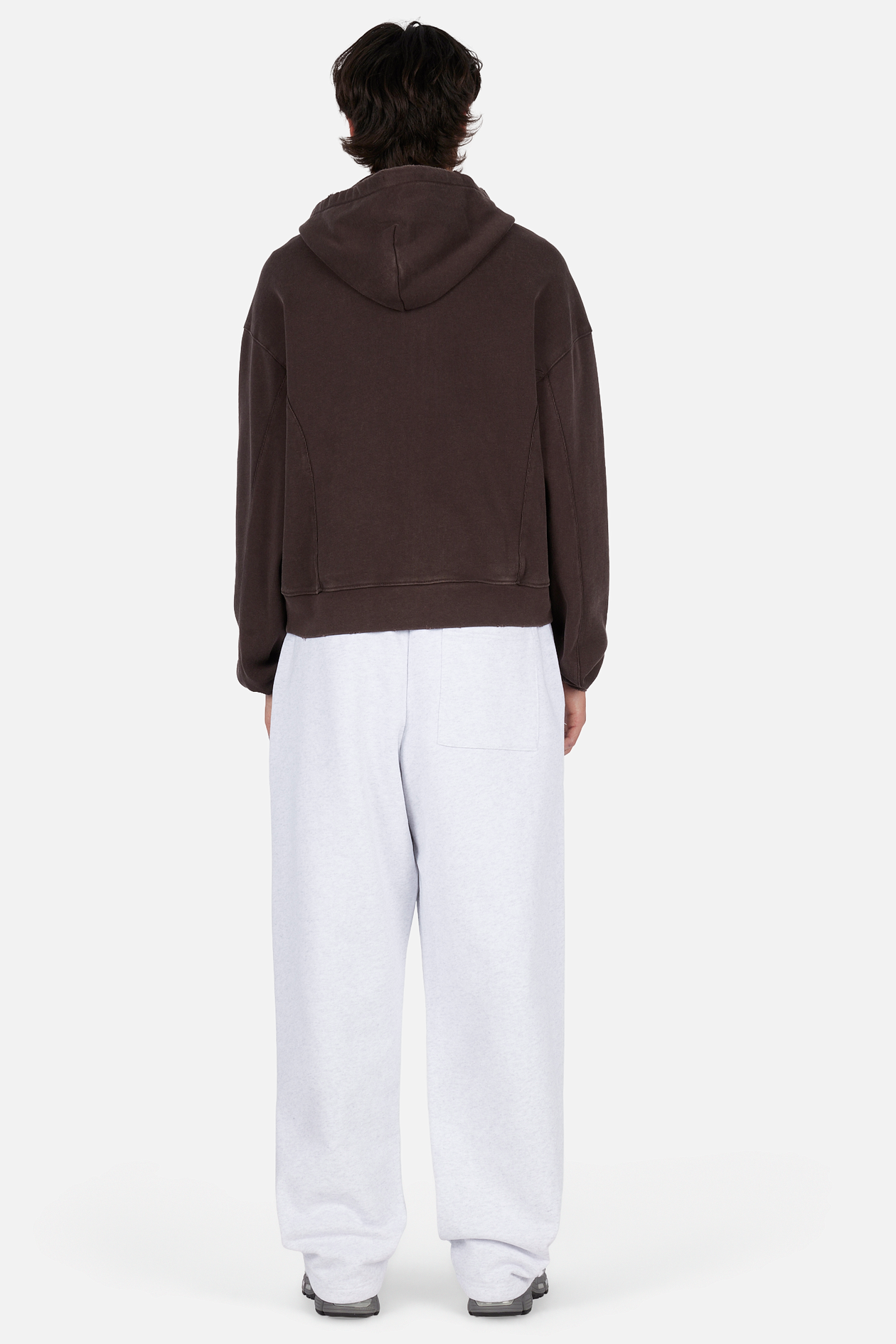 Distressed Terry Zip Hoodie
