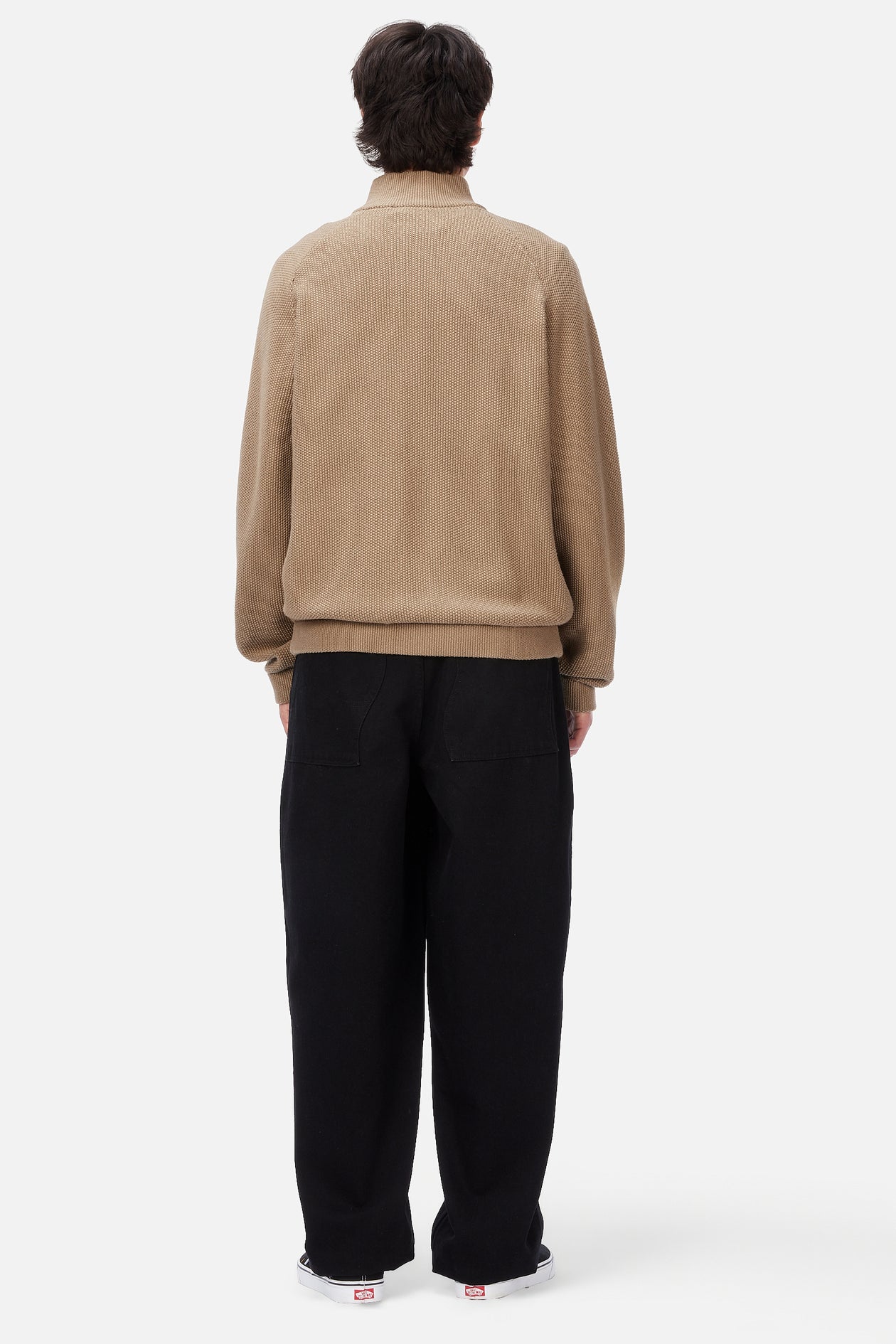 Knitted Pique Zip Sweater