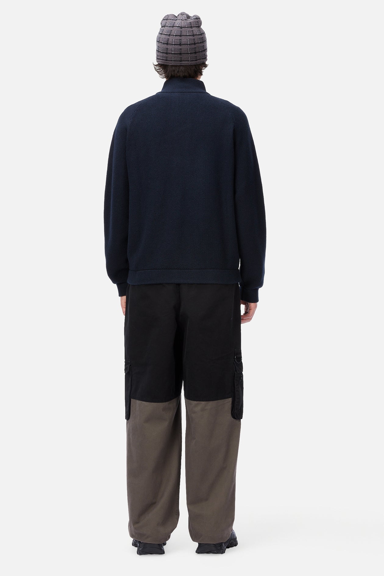 Knitted Pique Zip Sweater