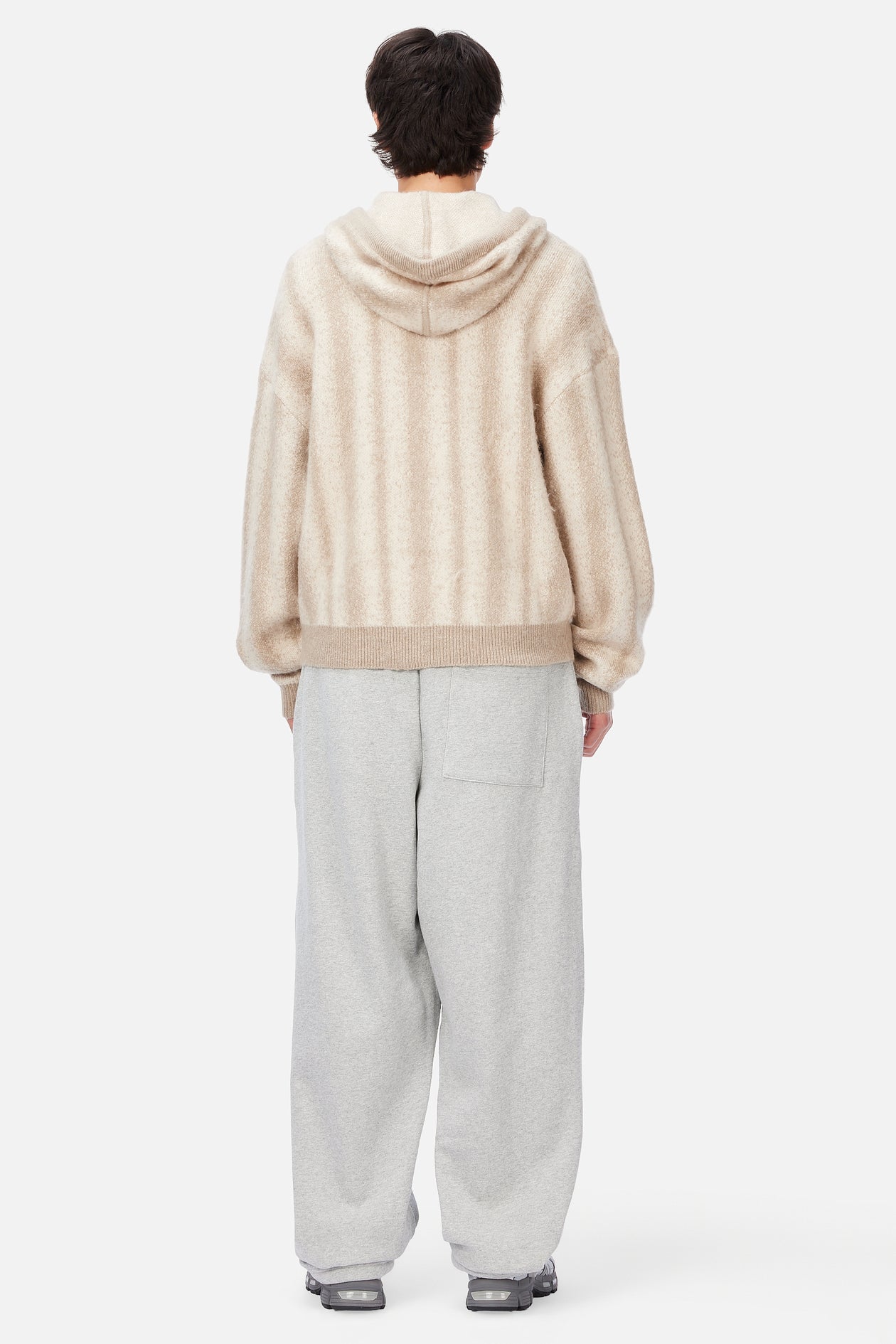 Mohair Striped Zip Hoodie