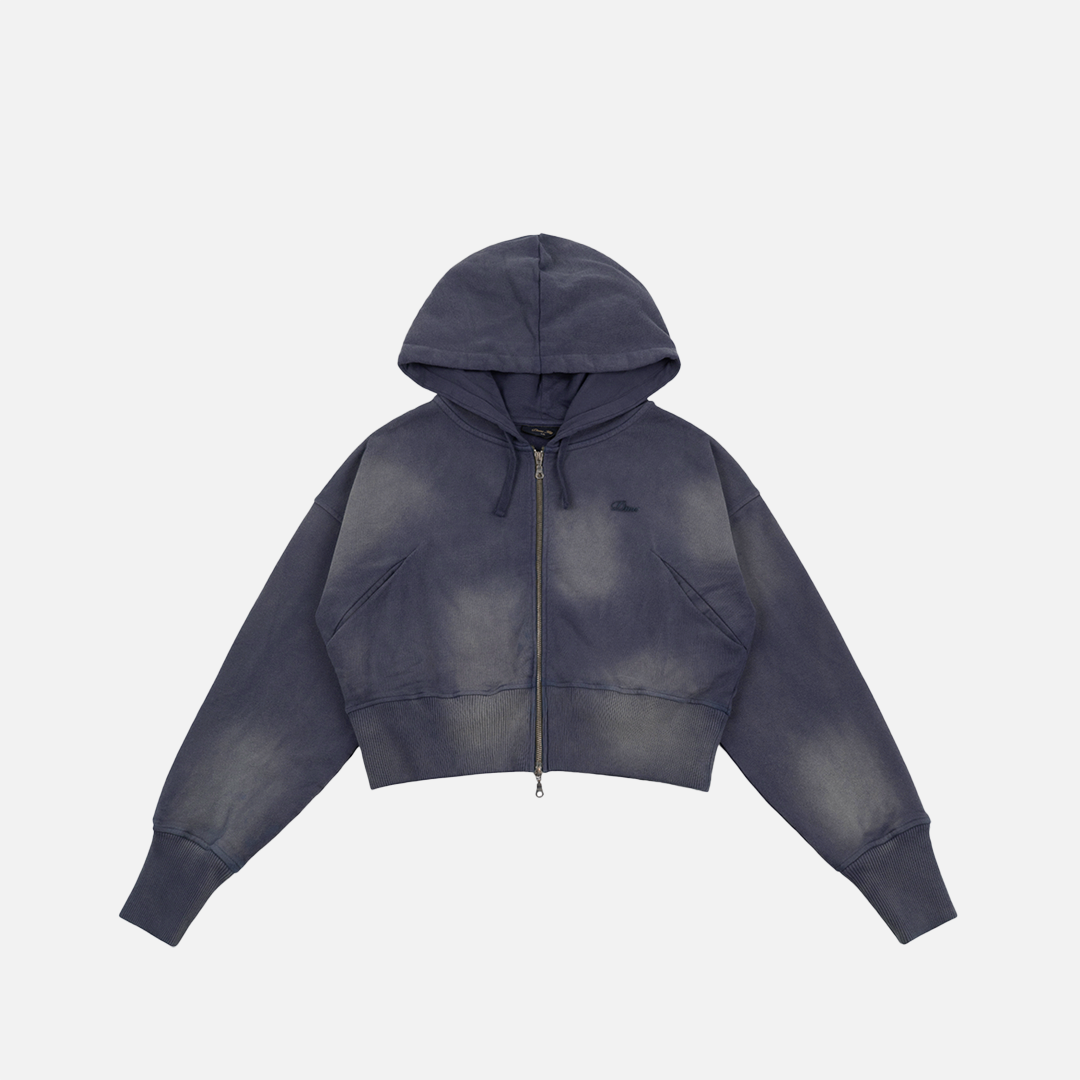 Cropped Zip Hoodie