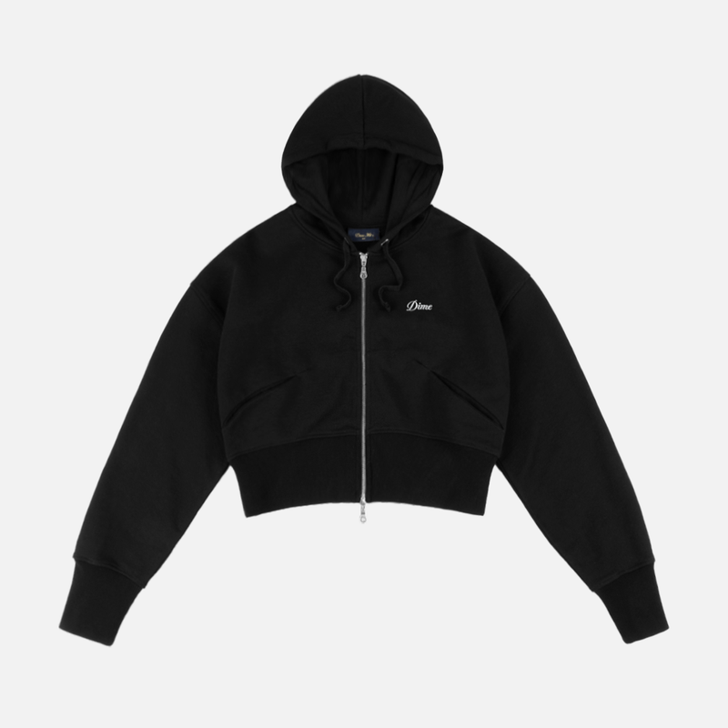 Cropped Zip Hoodie – Dime