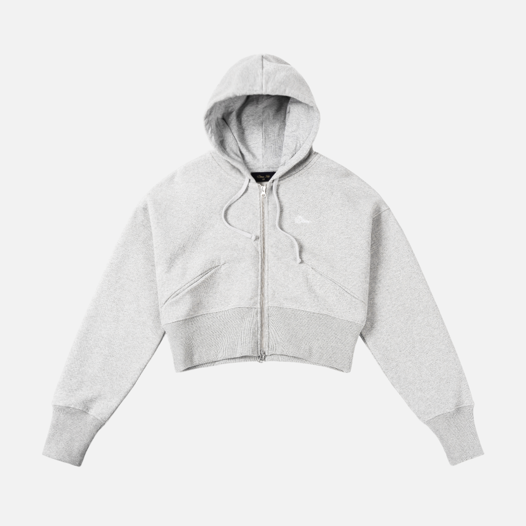 Hoodie Cropped Zip