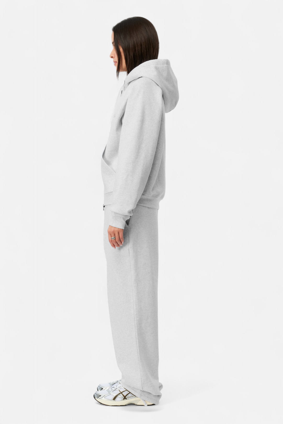 Hoodie Cursive Small Logo Zip