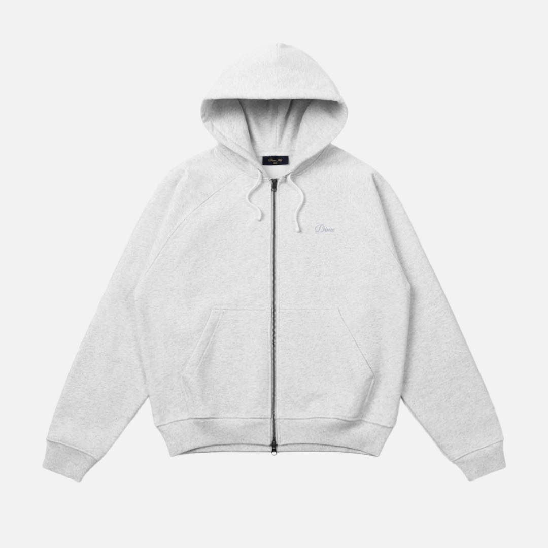 Cursive Small Logo Zip Hoodie