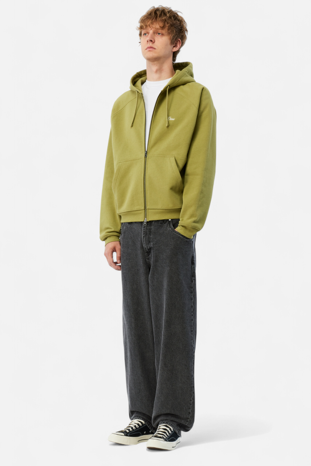 Cursive Small Logo Zip Hoodie