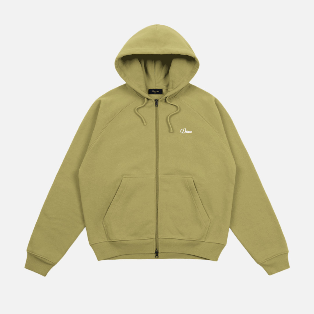 Cursive Small Logo Zip Hoodie